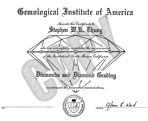 Our GIA Certificate