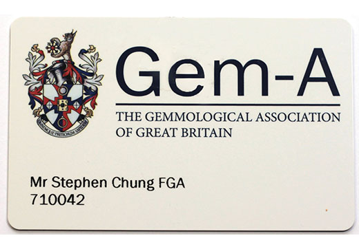 Gemmological Association Certificate